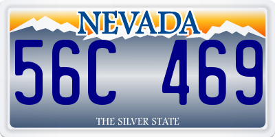 NV license plate 56C469
