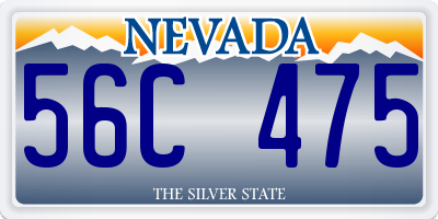 NV license plate 56C475