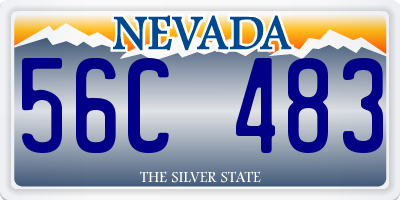 NV license plate 56C483