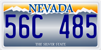 NV license plate 56C485