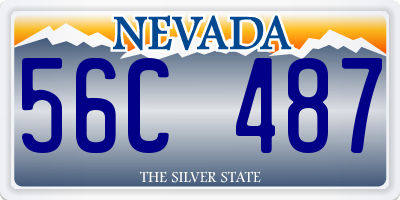 NV license plate 56C487