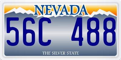 NV license plate 56C488