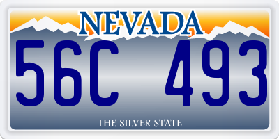 NV license plate 56C493