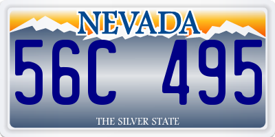 NV license plate 56C495
