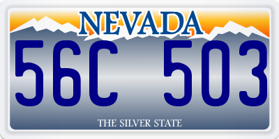 NV license plate 56C503
