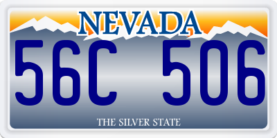 NV license plate 56C506