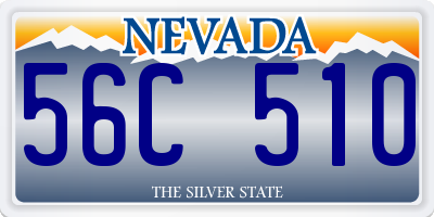 NV license plate 56C510