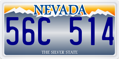 NV license plate 56C514