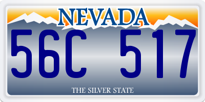 NV license plate 56C517