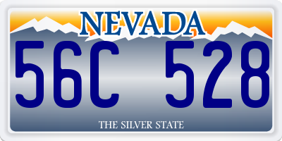NV license plate 56C528
