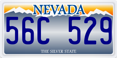 NV license plate 56C529