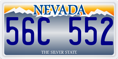 NV license plate 56C552