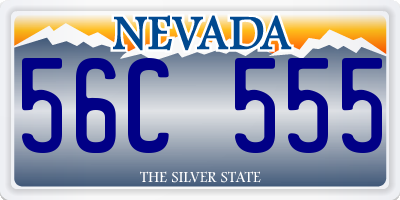 NV license plate 56C555