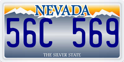 NV license plate 56C569