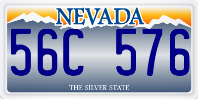 NV license plate 56C576