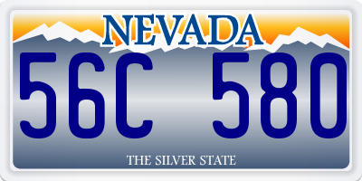 NV license plate 56C580
