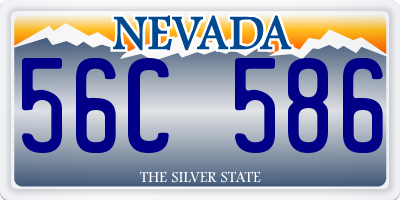 NV license plate 56C586