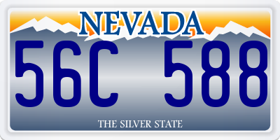 NV license plate 56C588