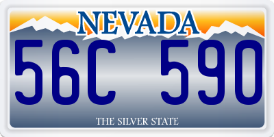 NV license plate 56C590