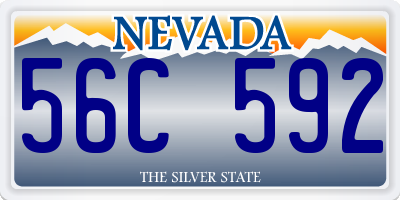 NV license plate 56C592