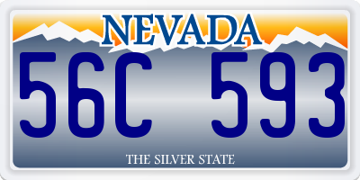 NV license plate 56C593