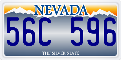 NV license plate 56C596