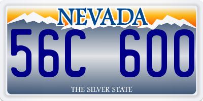 NV license plate 56C600