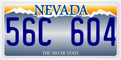 NV license plate 56C604