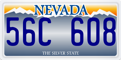 NV license plate 56C608