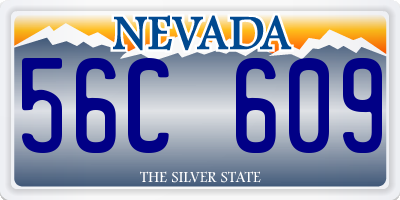 NV license plate 56C609