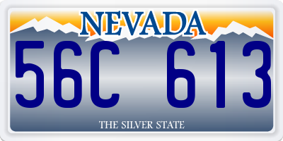 NV license plate 56C613