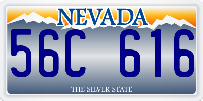 NV license plate 56C616
