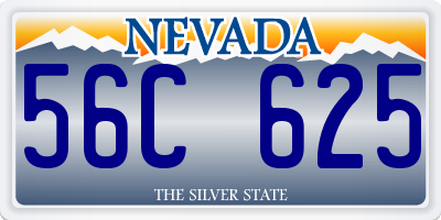 NV license plate 56C625