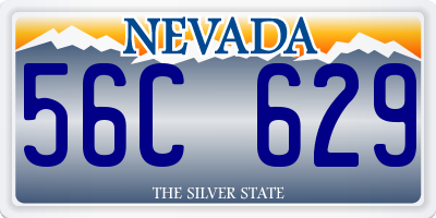 NV license plate 56C629