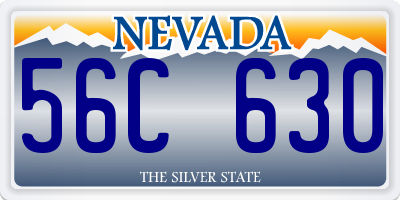 NV license plate 56C630