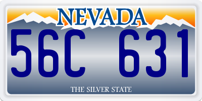 NV license plate 56C631