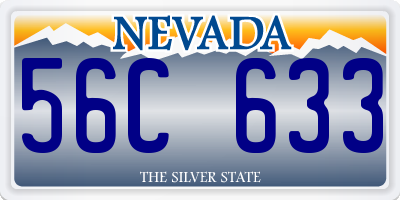 NV license plate 56C633