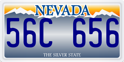 NV license plate 56C656