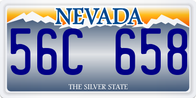 NV license plate 56C658