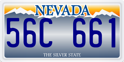 NV license plate 56C661
