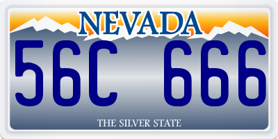 NV license plate 56C666