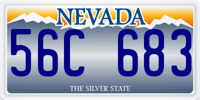 NV license plate 56C683