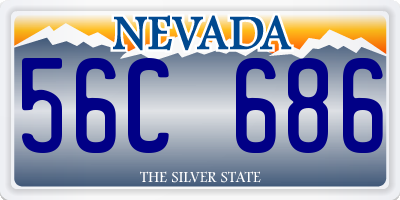 NV license plate 56C686