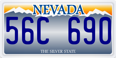 NV license plate 56C690