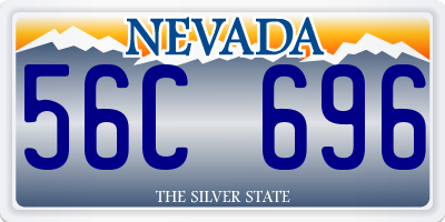 NV license plate 56C696