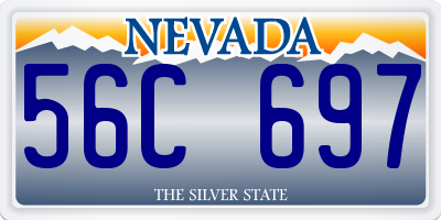 NV license plate 56C697