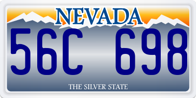 NV license plate 56C698