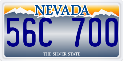 NV license plate 56C700