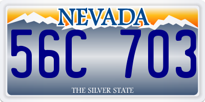 NV license plate 56C703