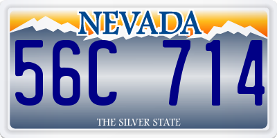 NV license plate 56C714